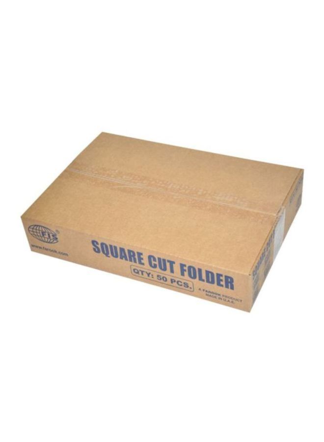 FIS 50-Piece Square Cut Folder With Plastic Fastener Orange - Image 4