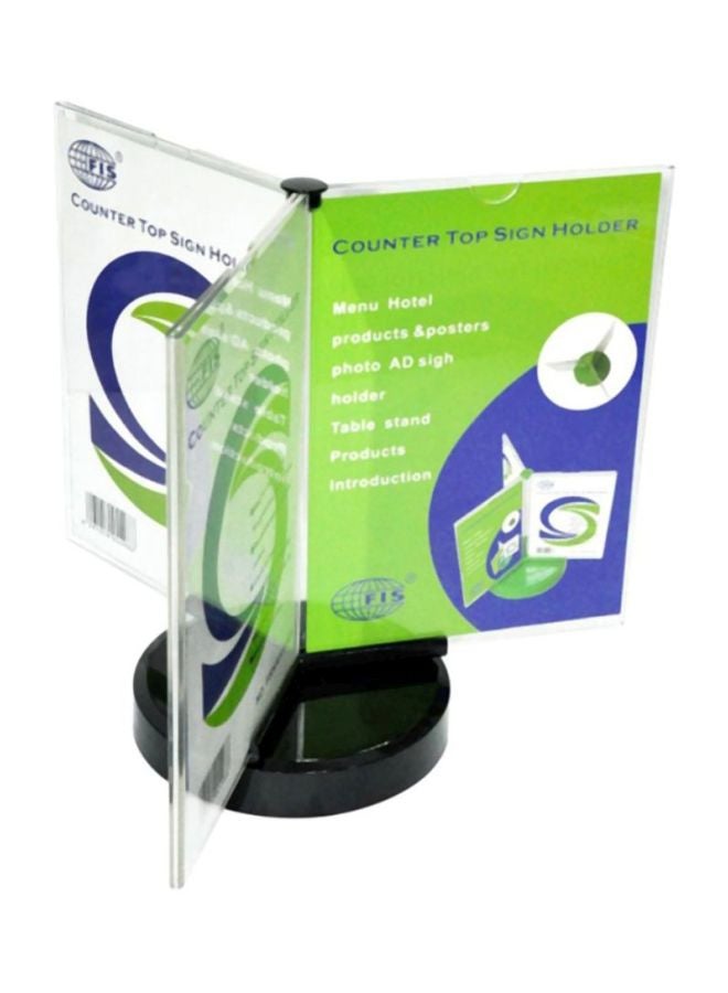 FIS 6-Sided Acrylic Sign Holder Clear