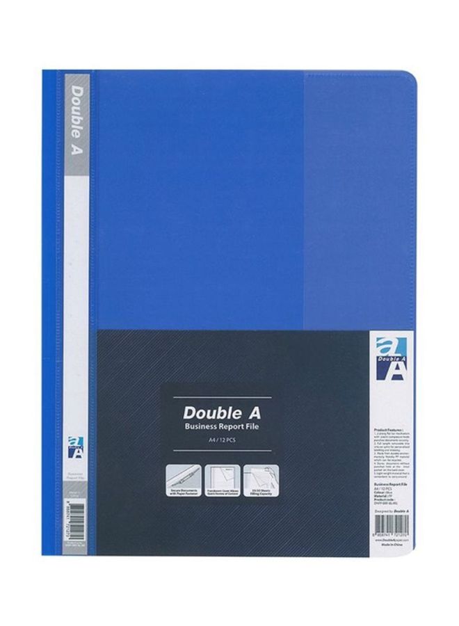Double A - 12-Piece Double A Business Report File Set Blue/White - Image 1