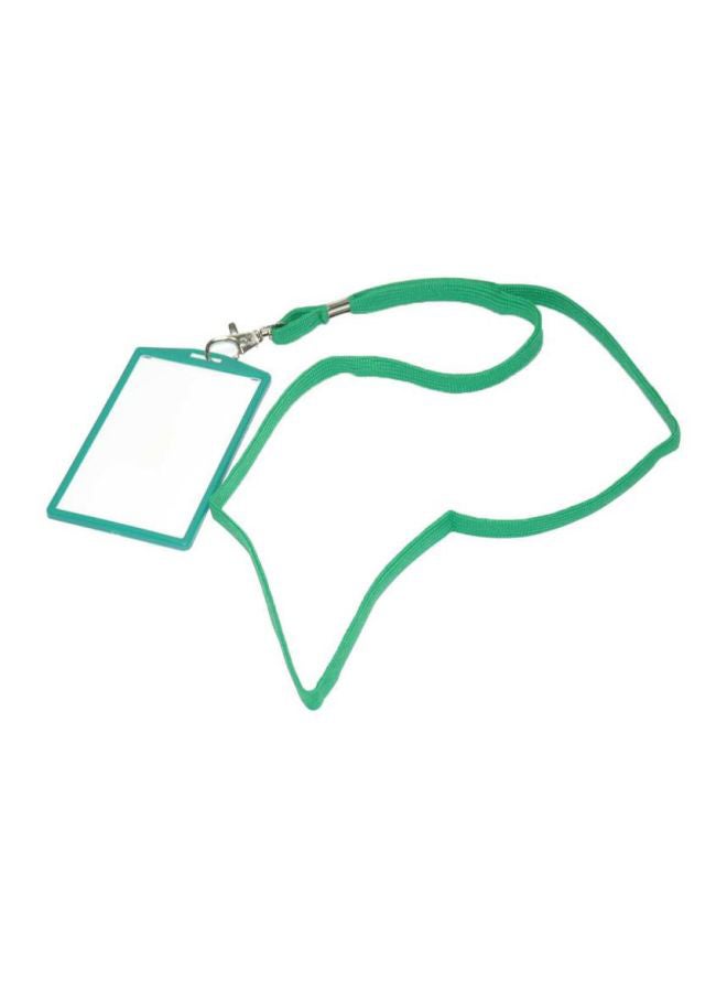FIS 25-Piece Colored Vertical Badge Set With Lanyard Green - Image 1