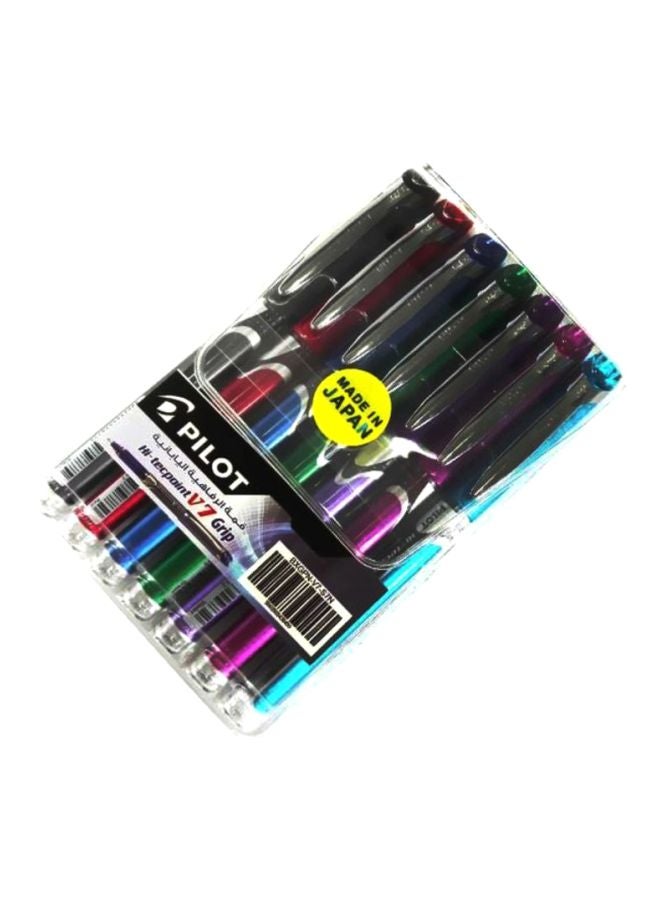 PILOT 7-Piece Pilot Hi-Techpoint V7 Ballpoint Pen Multicolour