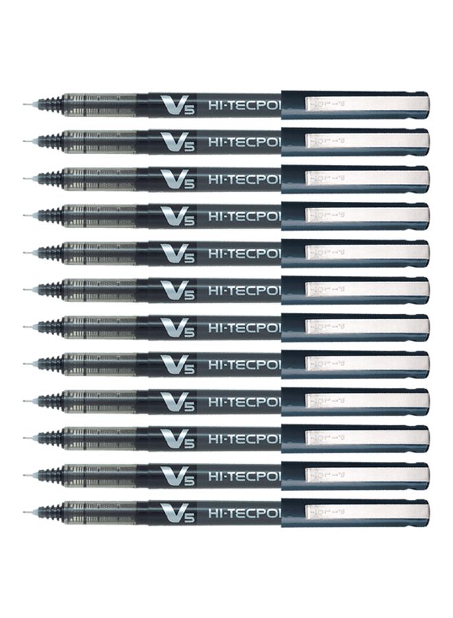 بايلوت مجموعة أقلام هاي-تك بوينت برأس كروي مقاس 0.5 مم من 12 قطعة أسود