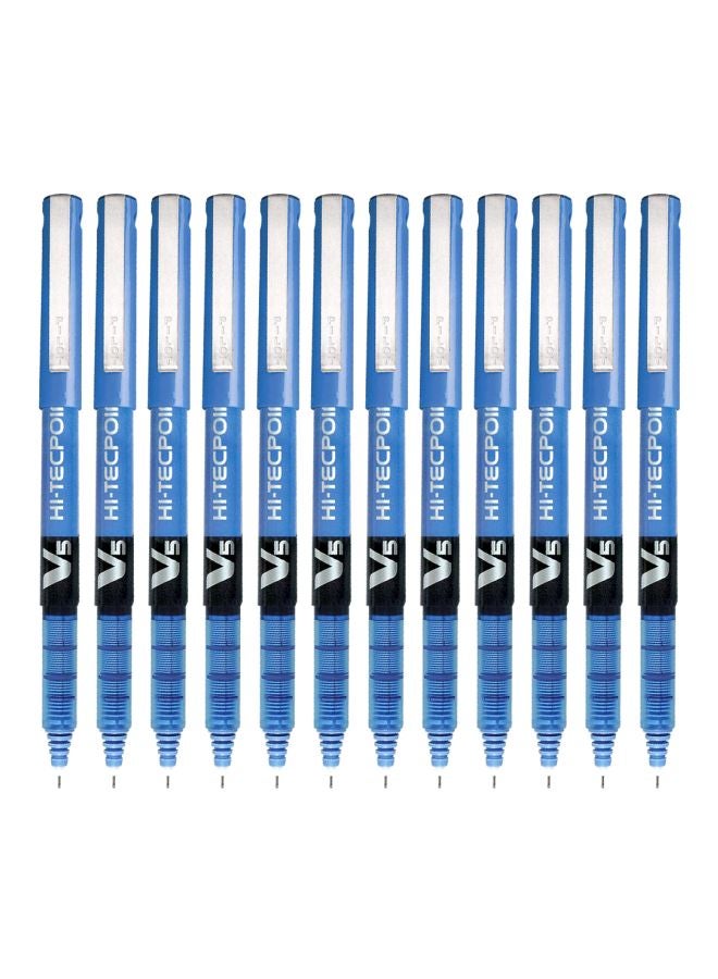 بايلوت طقم أقلام حبر جاف بسن كروي من هاي تيكبوينت من 12 قطعة أسود/أزرق - Image 1