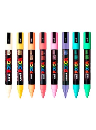 8-Piece Ultra Fine Bullet Tip Paint Marker Set Multicolour - v1616525456/N35517805A_1