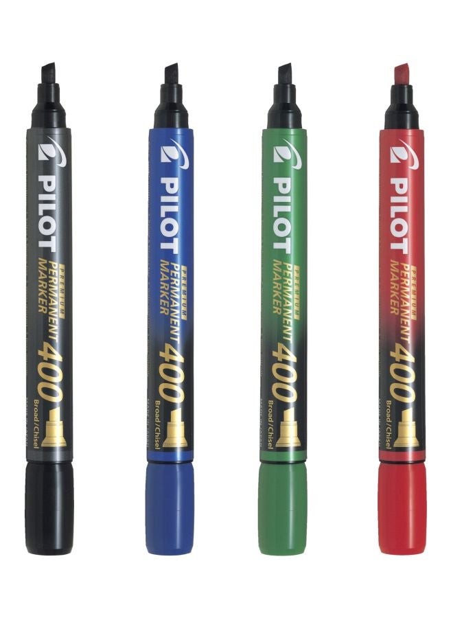 PILOT 4- Piece Bullet Tip Permanent Marker Red/Blue/Green - Image 1