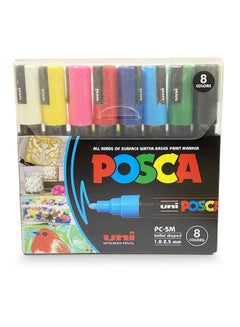 POSCA 8-Piece Bullet Shaped Paint Marker Set 1.8-2.5 mm Multicolour  - Image 2