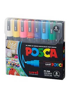POSCA 8-Piece Bullet Shaped Paint Marker Set 1.8-2.5 mm Multicolour  - Image 3