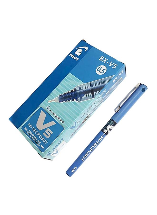 PILOT 12-Piece V5 Hi-Techpoint Roller Ball Pen Set Blue - Image 2