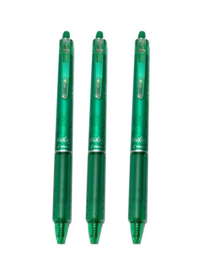 PILOT 3-Piece Frixion Erasable Clicker Pen Green - Image 1