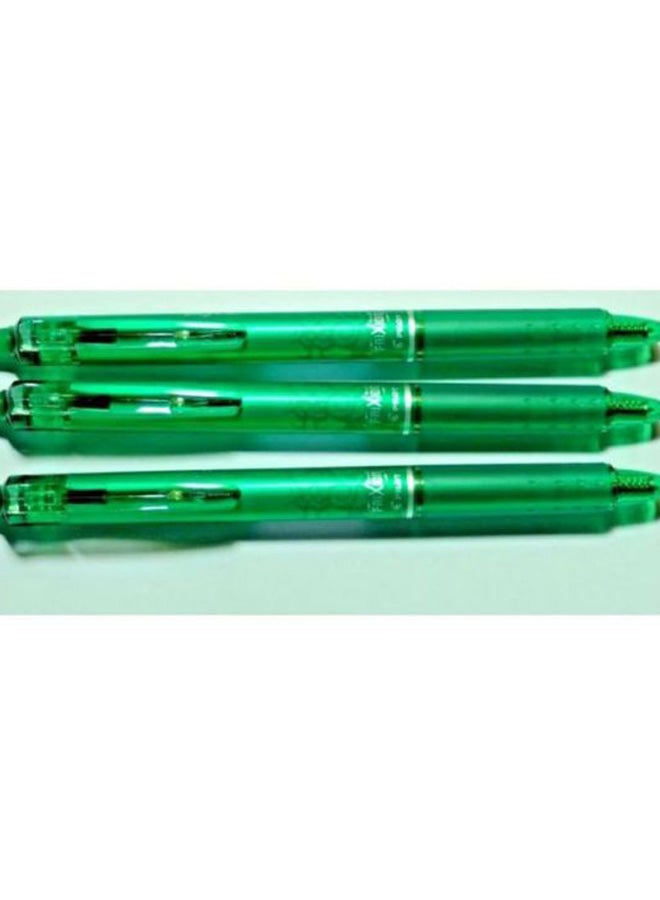 PILOT 3-Piece Frixion Erasable Clicker Pen Green - Image 2