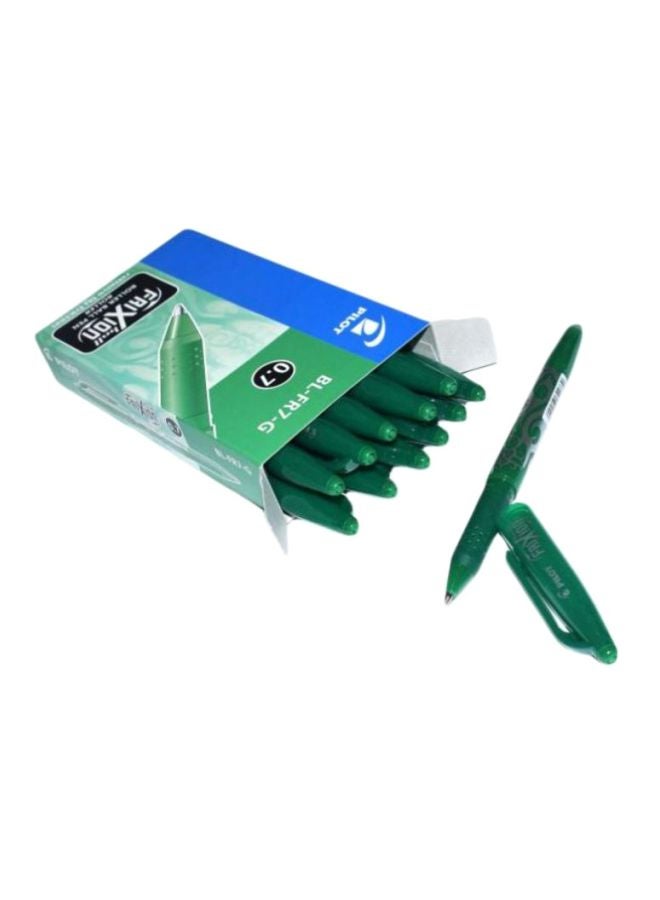 بايلوت طقم أقلام حبر جاف فريكسيون كروية الرأس ,قابلة للمسح من 12 قطعة أخضر