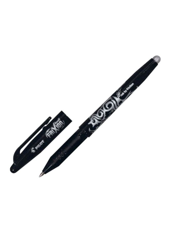 بايلوت طقم أقلام حبر فريكشن سائلة كروية الرأس من 12 قطعة أسود/فضي - Image 1