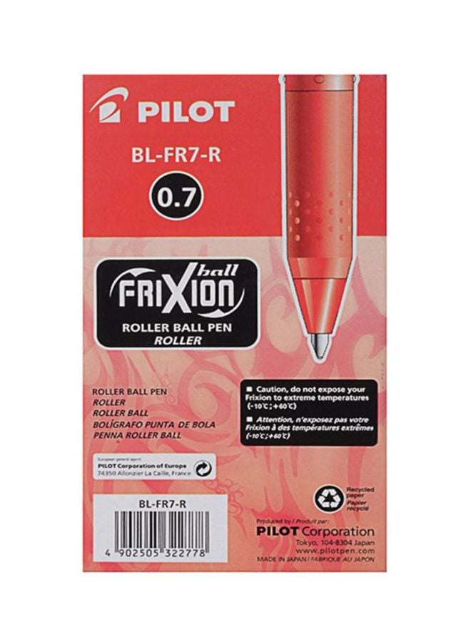 PILOT 12-Piece Frixion Roller Ball Pen Red/White - Image 2