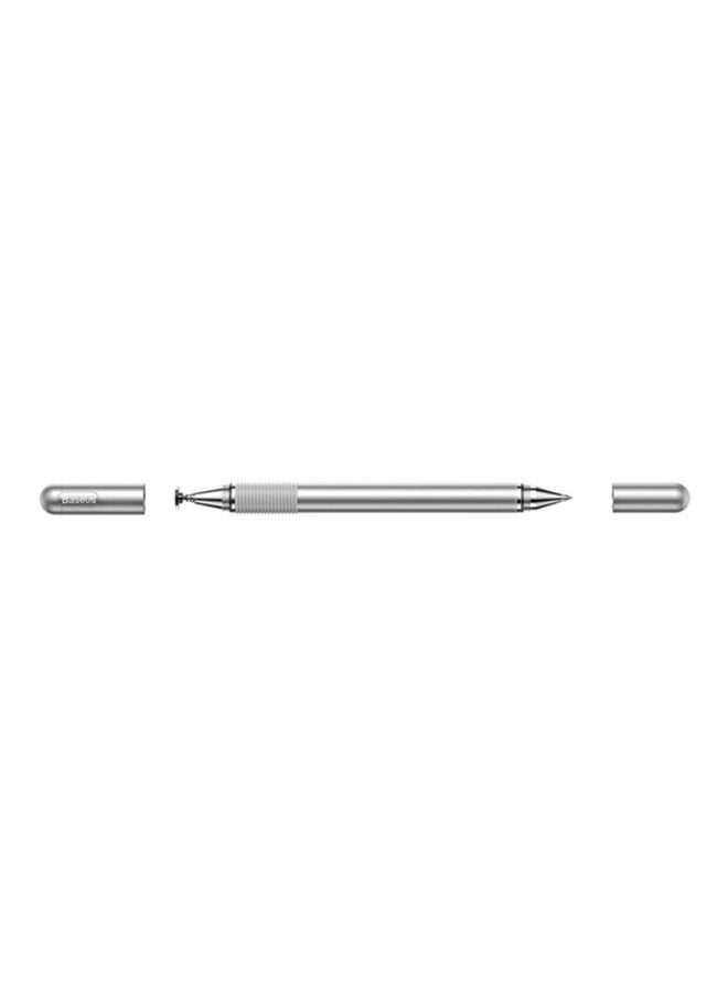 Baseus 2-in-1 Capacitive Touchscreen Stylus & Ballpoint Pen for Smartphones and Tablets Silver  - Image 3