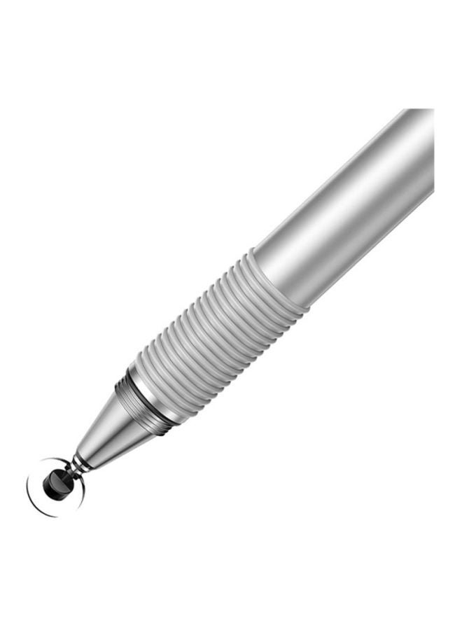 Baseus 2-in-1 Capacitive Touchscreen Stylus & Ballpoint Pen for Smartphones and Tablets Silver  - Image 4