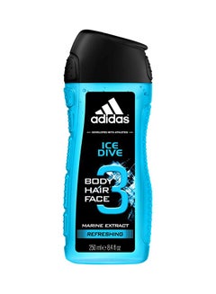 Adidas Ice Dive 3-In-1 Shower Gel 250ml  - Image 1