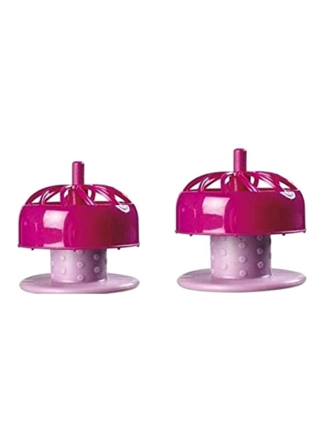 بيبي ليس طقم بكرات تجعيد شعر كليب كيرل مكوّن من 12 قطعة بنفسجي/وردي - Image 3