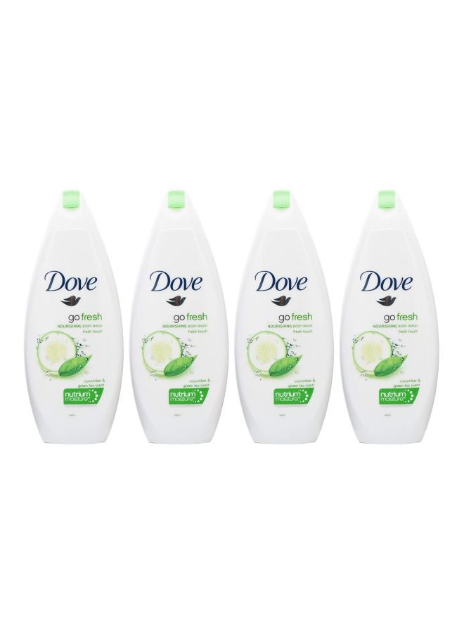 دوف 4 عبوات سائل الاستحمام المرطب جو فريش لمسة انتعاش 4 x 480جرام - Image 1