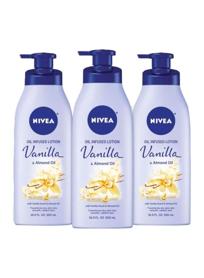 Nivea 3-Piece Vanilla And Almond Oil Infused Body Lotion Set 3 x 500ml - Image 1