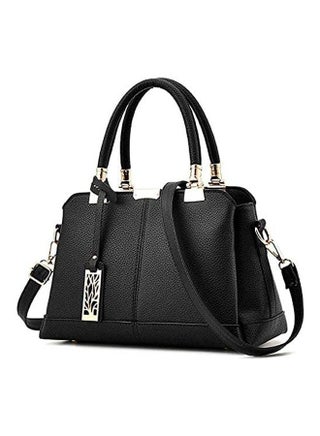 Leather Satchel Handbag Black - v1616527424/N45710848A_1