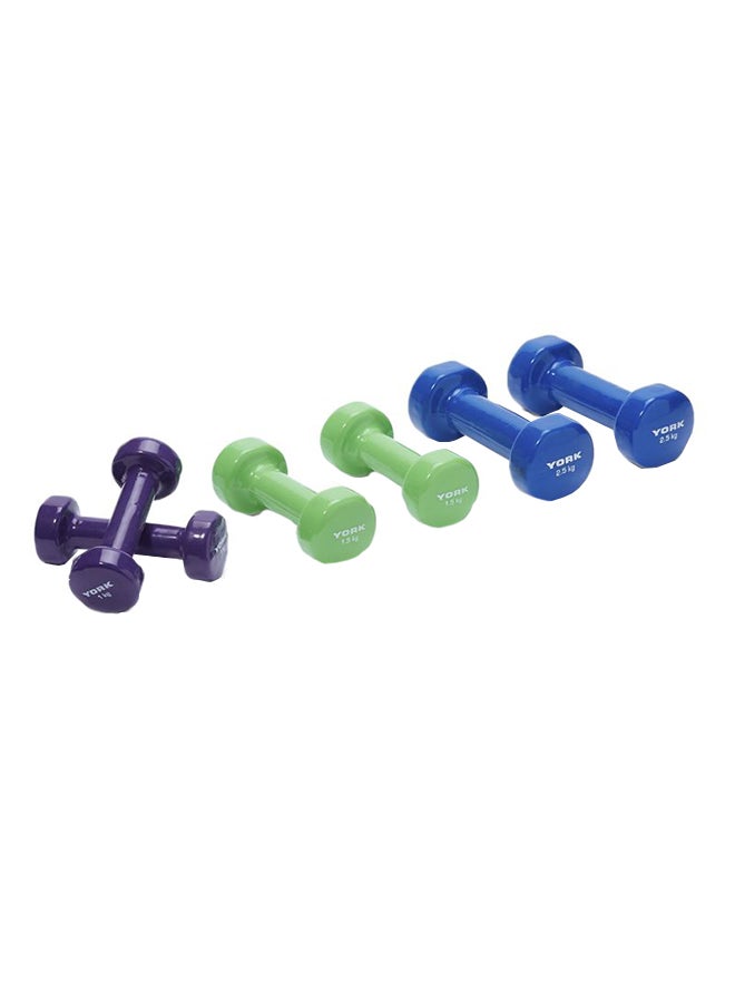 يورك فيتنس طقم أوزان فيتبل 2x2.25, 2x1.5, 2x1كيلوجرام - Image 1