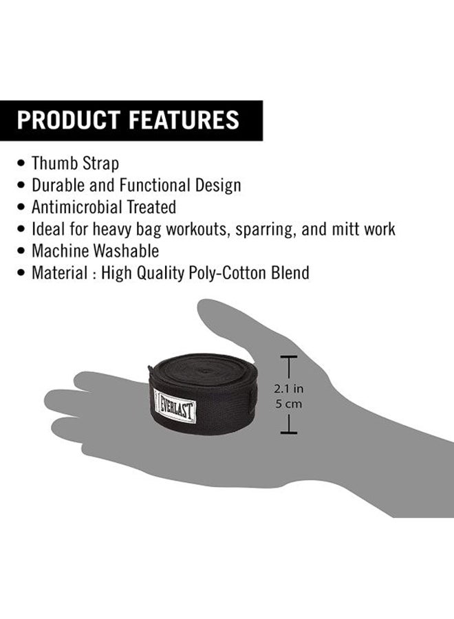 EVERLAST Pro Style Boxing Hand Wrap Black 108inch - Image 2