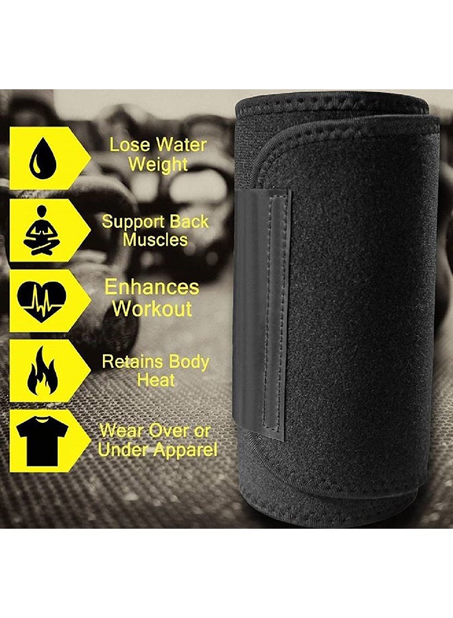 Sweet Sweat - Sweet Sweat Waist Trimmer for Women and Men Black /yellow Medium Medium - Image 1