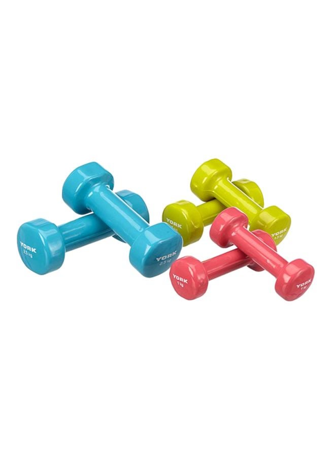 يورك فيتنس دمبل فيتبل من الفينيل من 6 قطع Dumbbells (1, 1.5, 2)كيلوجرام - Image 1