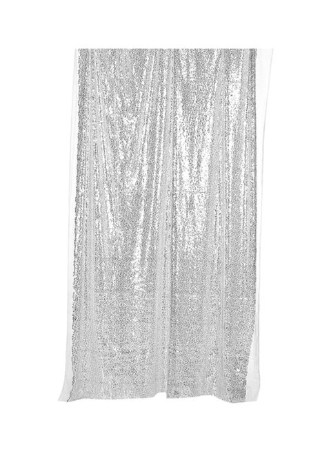 Table Runner Window Curtain Cloth For Wedding Party Studio Background Silver