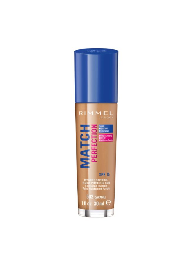 RIMMEL LONDON Match Perfection Foundation – 502 –Caramel  - Image 2