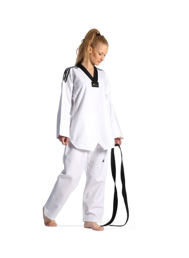 Adidas - Taekwondo Lady Dobok Uniform - White/Black 160cm - Image 1