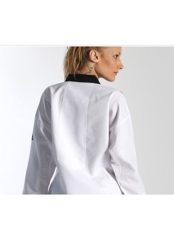 Adidas - Taekwondo Lady Dobok Uniform - White/Black 160cm - Image 1