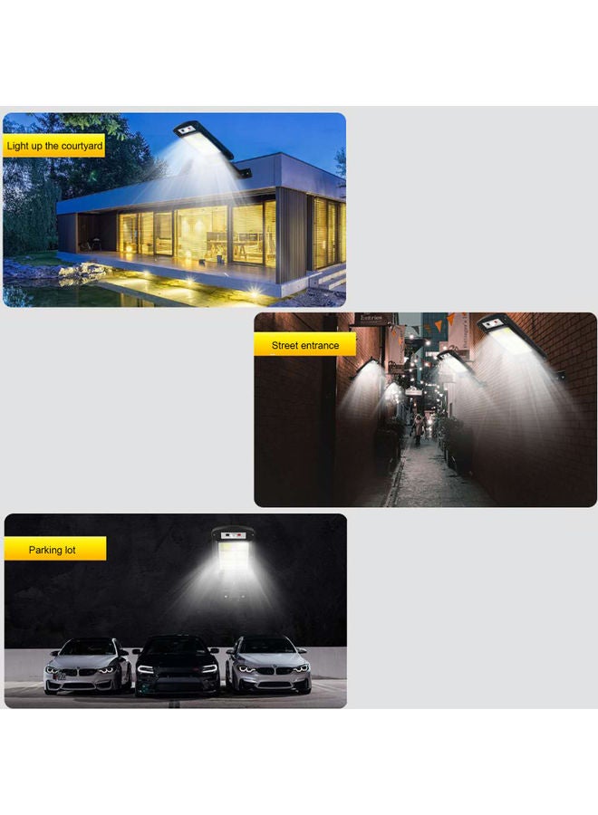 Waterproof Intelligent LED Solar Street Lights with 3 Modes Adjustable Remote Sensing Black/Silver 0.41kg - Image 2