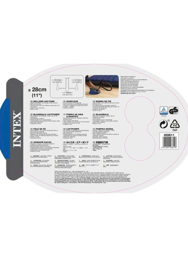 INTEX - Giant Bellows Foot Pump Blue/Black/Red 12inch - Image 1