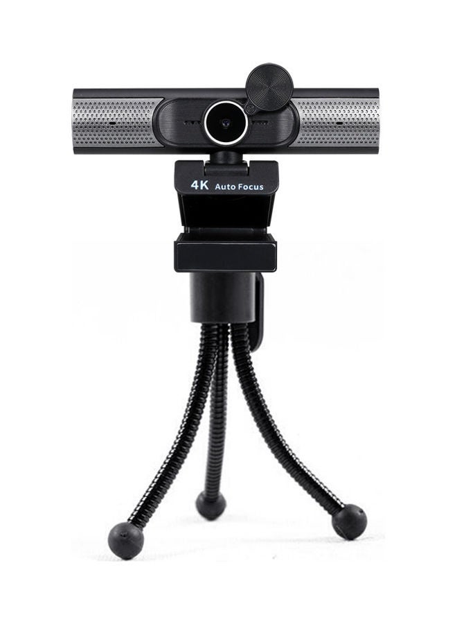 4K Webcam AF With Built-In Speakers Black - Image 1