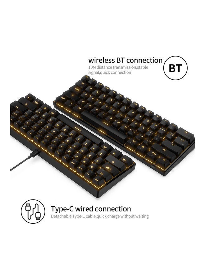 Generic - 61 Keys Mini Mechanical Keyboard Black - Image 1