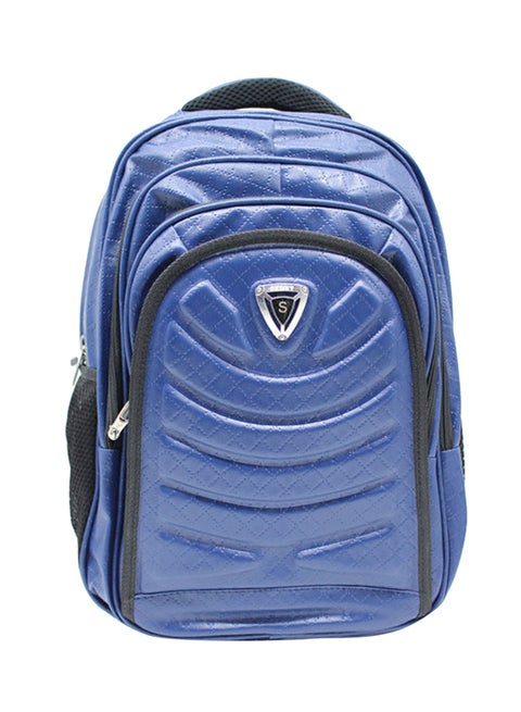 Zipper Backpack With Adjustable Shoulder Straps Blue