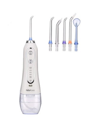 Cordless Water Dental Flosser, Portable Oral Irrigator For Teeth, Braces, Rechargeable And Ipx7 Waterproof Teeth Cleaner For Home Travel Hf6 White 300ml - v1616571502/N45049386A_1