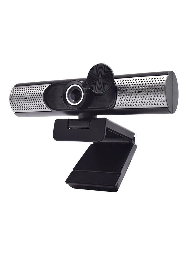 Generic - Webcam Full HD 1080P Camera Manually Focus Built-in Microphone And Speakers Black - Image 1