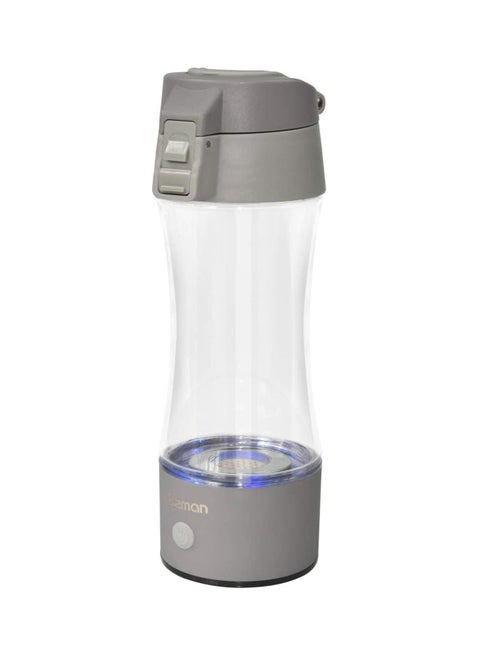 Portable Hydrogen Rich Water Generator Rechargeable With USB Ionizer Hydrogen Shaker Water Bottle 320ml Grey