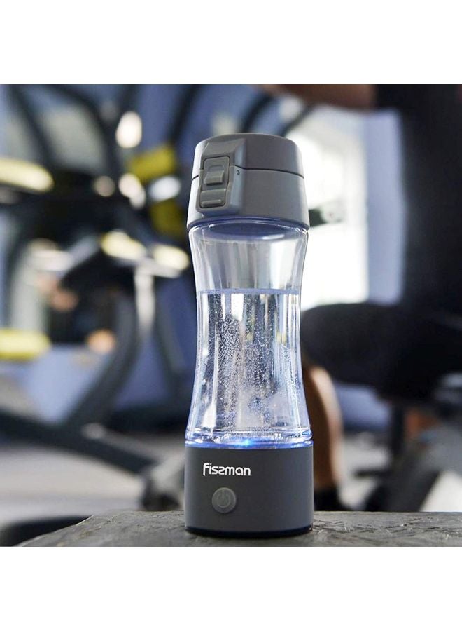 Fissman - Portable Hydrogen Rich Water Generator Rechargeable With USB Ionizer Hydrogen Shaker Water Bottle 320ml Grey - Image 1