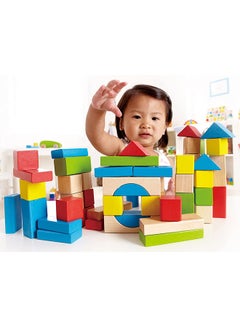 Hape 50-Piece Maple Wooden Block Set E0409  - Image 4