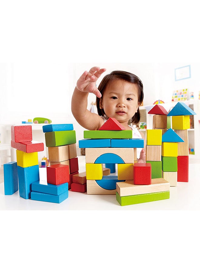 Hape - 50-Piece Maple Wooden Block Set E0409 - Image 1