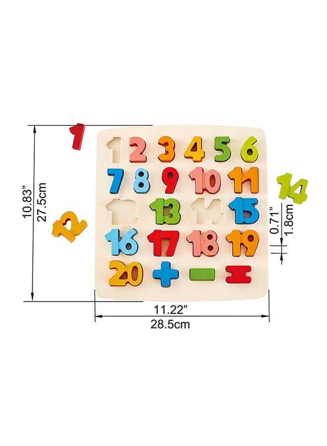 هيب لعبة أحجية بتصميم أرقام سميكة لتعليم الرياضيات مكونة من 24 قطعة متعدد الألوان - Image 3