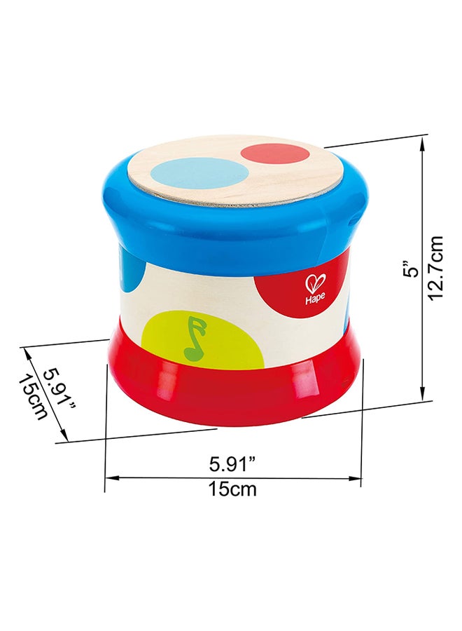 Hape Wooden Early Melodies Baby Drum E0333 - Image 4