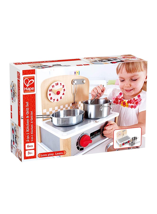 Hape - 2-In-1 Kitchen And Grill Set E3151 11.8x9.1x10.1inch - Image 1