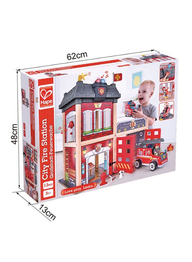 هيب - مجموعة ألعاب City Fire Station مكونة من 13 قطعة - Image 1