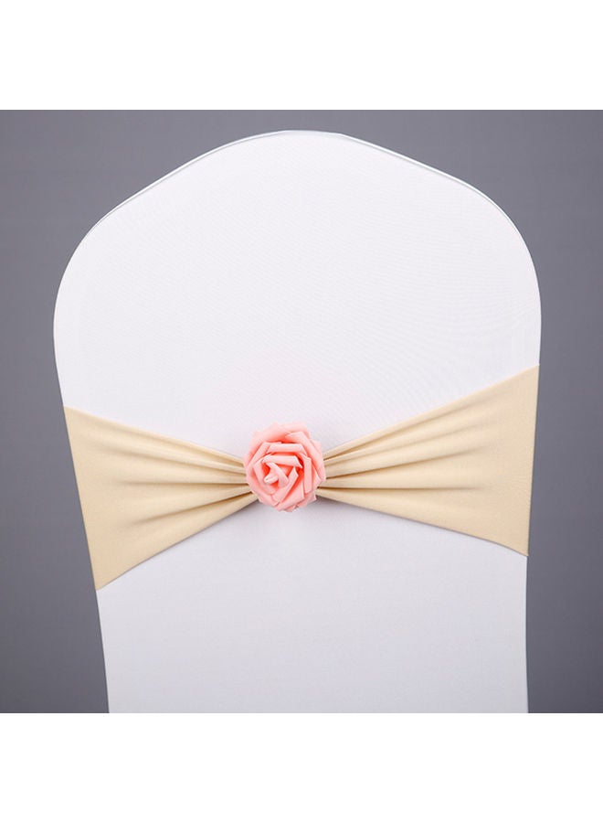 Chair Sash Bow Beige/Pink  - Image 1