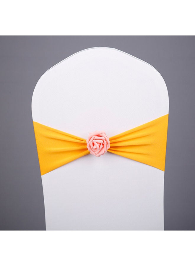 Chair Sash Bow Yellow/Pink - Image 1