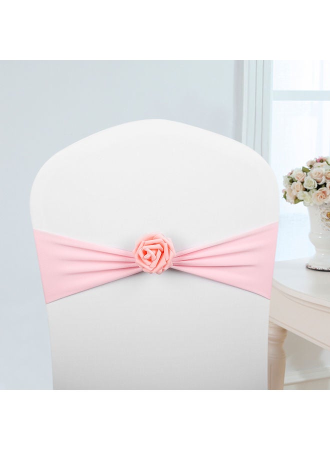 10-Piece Chair Sash Bow Set Pink - Image 5
